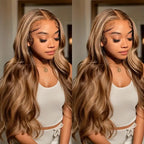 Front Lace Wig Medium Large Wave Long Curly Hair Full-head Wig Style