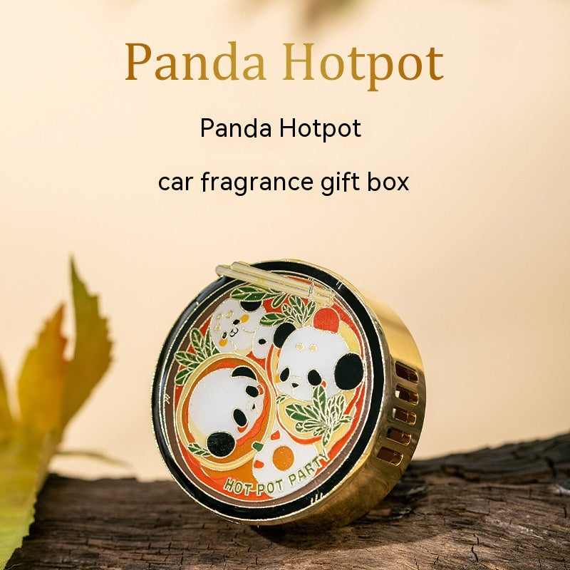 Panda Hot Pot Car Fragrance Outlet Perfume Decoration
