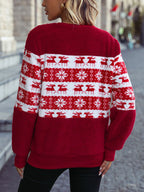 Women's Christmas Style Double-sided Velvet Casual Sweatshirt
