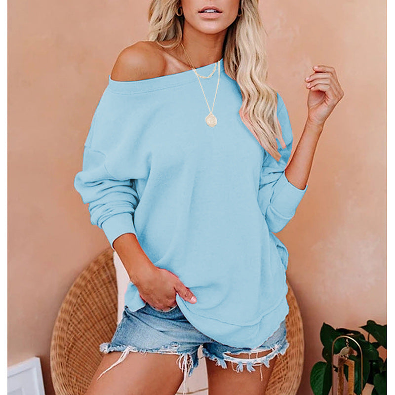 New Style Sportswear Casual Long-sleeve Pullover Solid-color Hoodie
