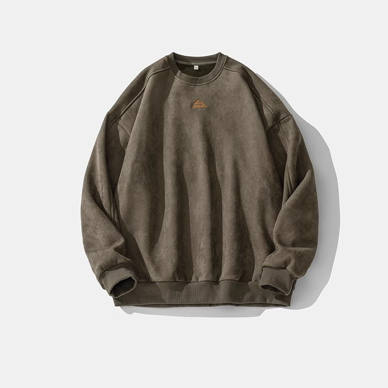 Mens Casual Sporty Long-sleeve Crew-neck Hoodie