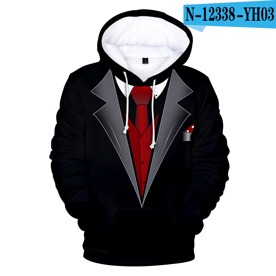 Digital Printed Cashmere Hooded Sweater For Suit