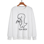 Popular Round Neck Sweater Dinosaur Printed Autumn And Winter Long Sleeve Casual Pullover