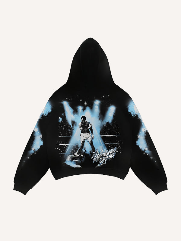 Mens Printed Sweatshirt Casual Pullover Hoodie