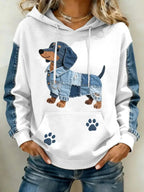 Women's Casual 3D Digital Animal Print Hoodie