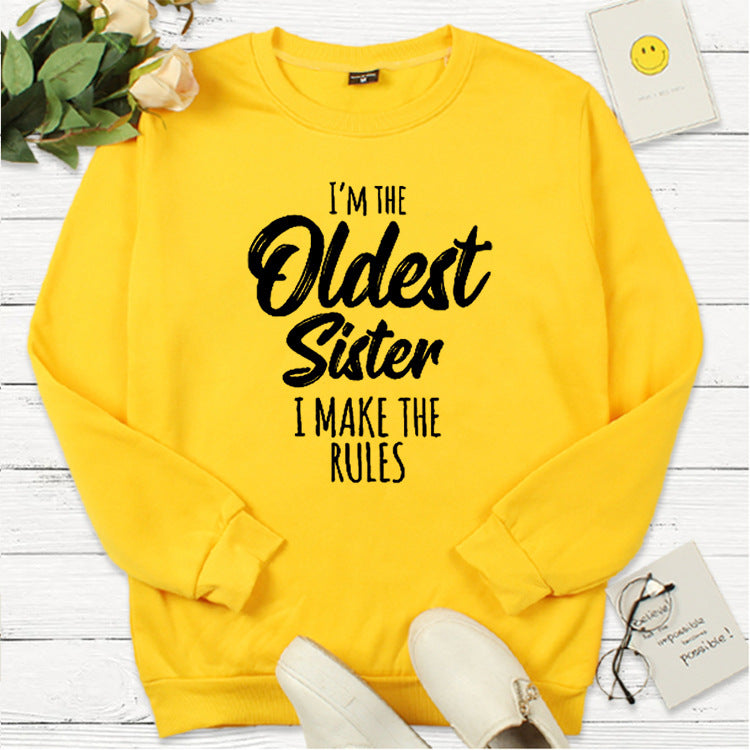 Letter Pattern Men's Women's Pullover