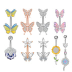 New Zircon Navel Stud Drop Oil Piercing Jewelry