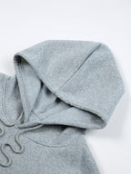 Loose-fitting Cardigan With A Zipper Fleece Hoodie For Fall And Winter