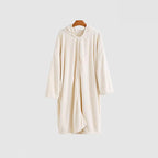 Pineapple-grain Long-sleeve Hooded Bathrobe Pajamas