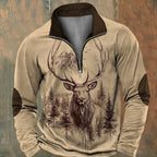 Men's Casual StandUp Collar Half Zip Pullover Sweater