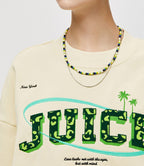 Polar Fleece Leopard Toothbrush Embroidered Hoodie Color Bump Letter Pullover Top