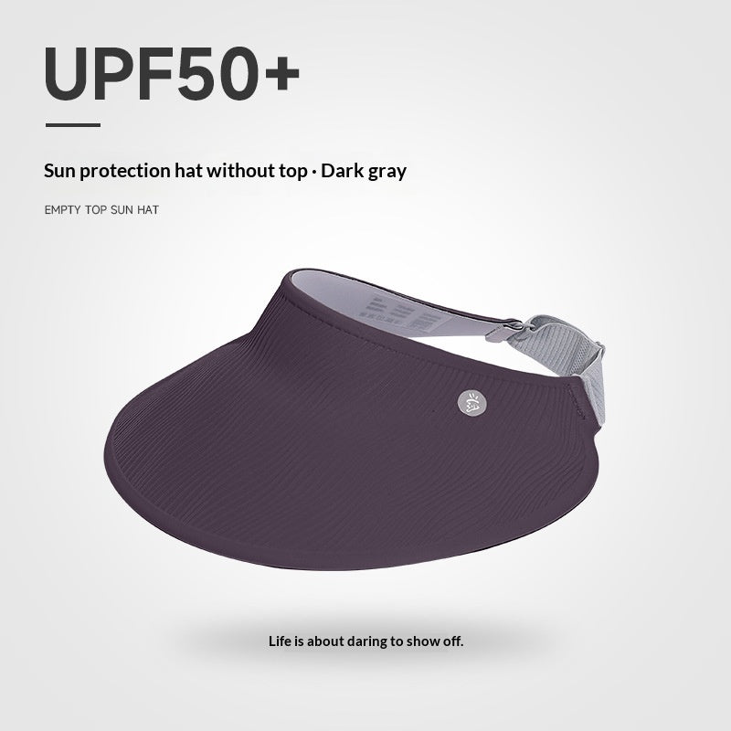 Wide-brimmed Brimless Sun Hat For Women UV-protective And Breathable