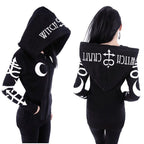 Women's Letter Print Long-sleeved Sweatshirt Jacket