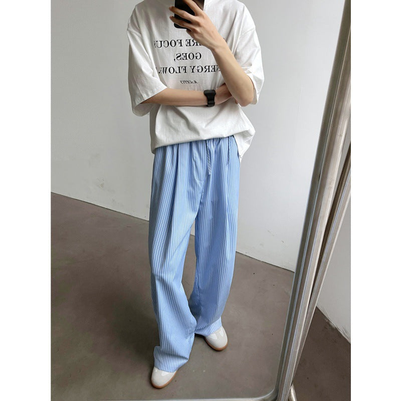 Fashion Personality Striped Loose Pants Men