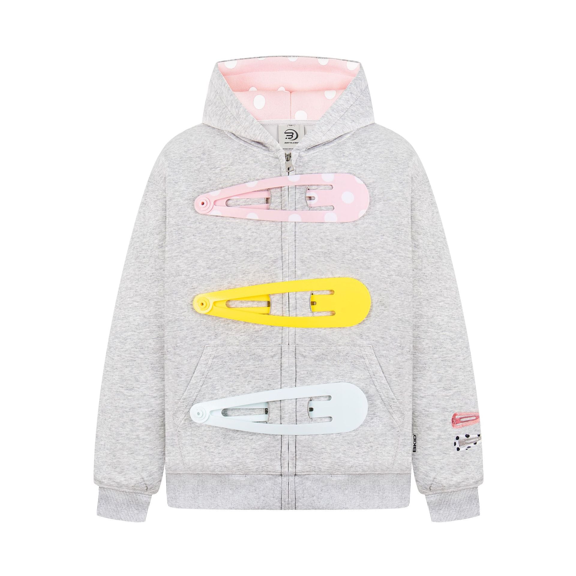 Womens Unique American-Style Oversized Hair Clip Hooded Coat