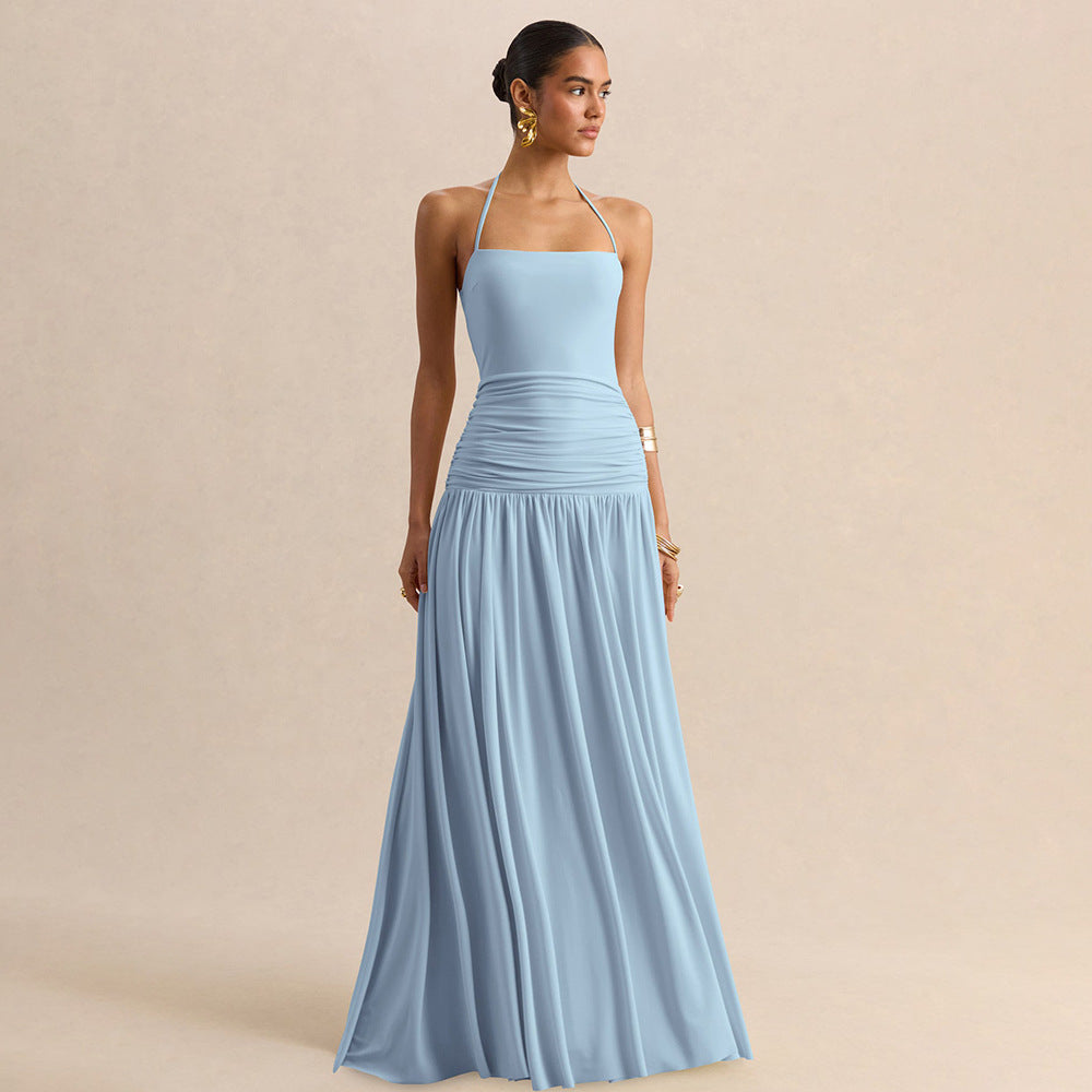 Strap Waist-Cinching Slimming Ruched Dress For Women