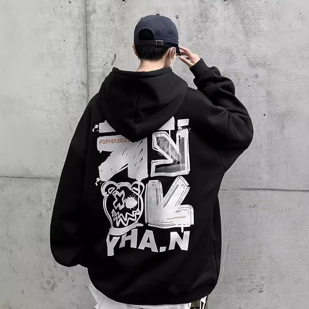 Oversized Fleece-Lined Heavyweight Hoodie From A Trendy American Brand Versatile And Stylish