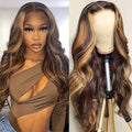 Front Lace Piano Color Big Wave Wig