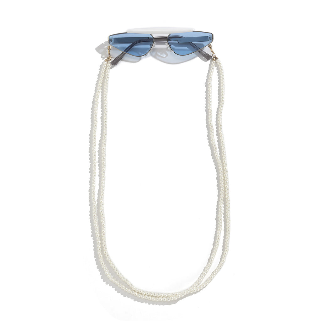 Jewelry Retro Pearl Double Woven Halterneck Glasses Chain