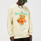 Polar Fleece Suede Foam Bear Round Neck Sweater
