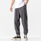 Casual Cropped Pants Thin Trendy Linen Sports Pants Men