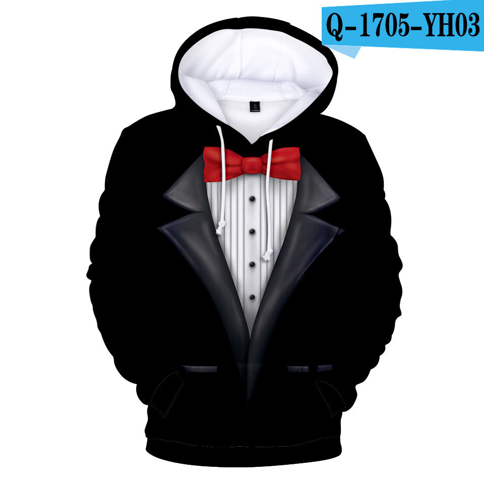 Digital Printed Cashmere Hooded Sweater For Suit
