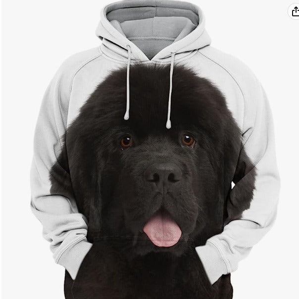 Mens Printed Hoodie Loose-fitting Top