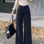 Black High Waisted Wide Leg Jeans