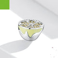 Sterling Silver  Lemon Beaded Creative Fruit Dripping Jewelry