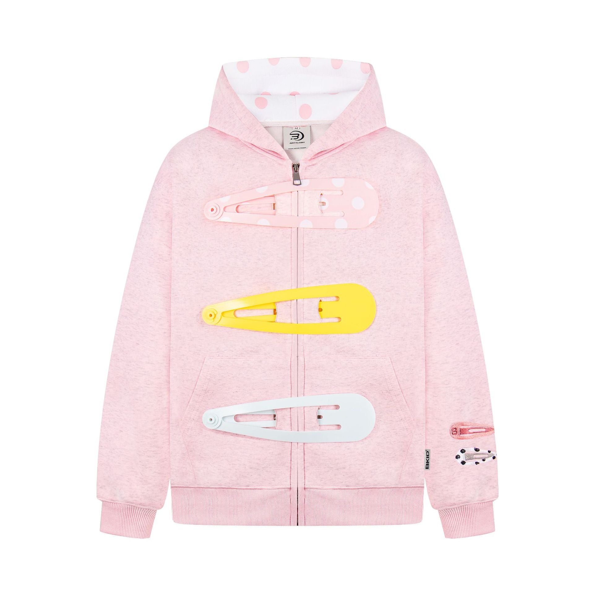 Womens Unique American-Style Oversized Hair Clip Hooded Coat