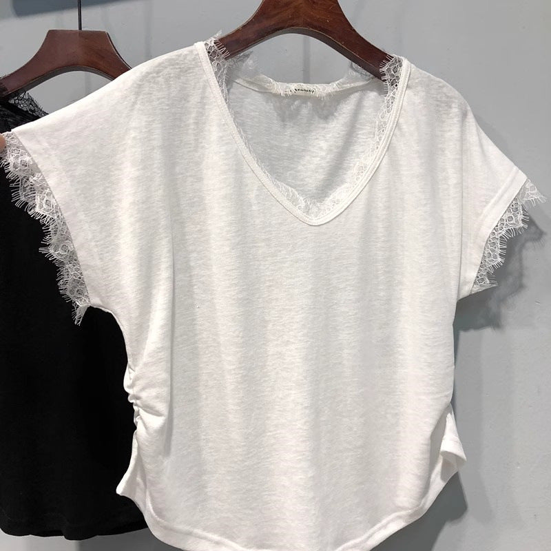 Summer Loose Slimming Korean-Style Base Shirt
