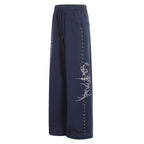 High-Street American-Style Design Womens Straight Joggers With Thorn Print