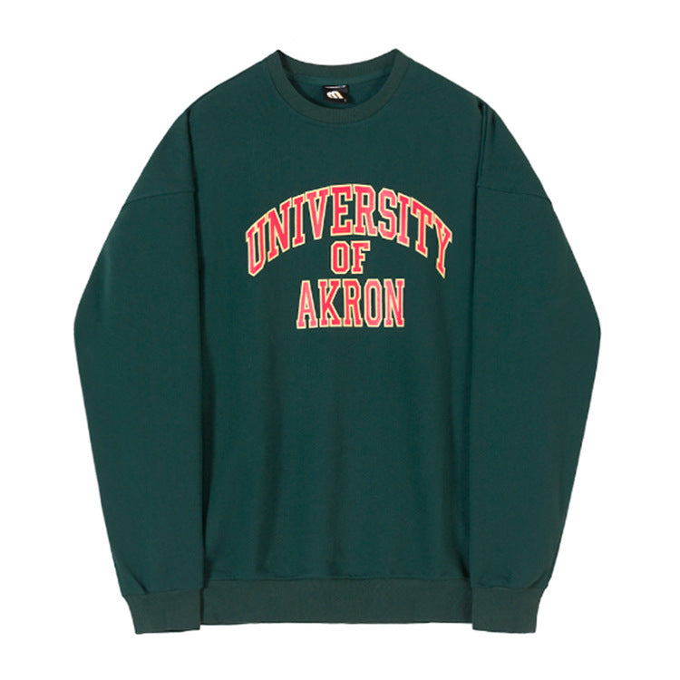 LETTERPRINT PULLOVER THICKENED BASE SHIRT