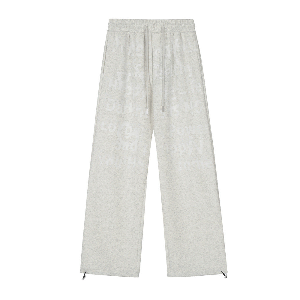 Graffiti Letter Casual Pants Men