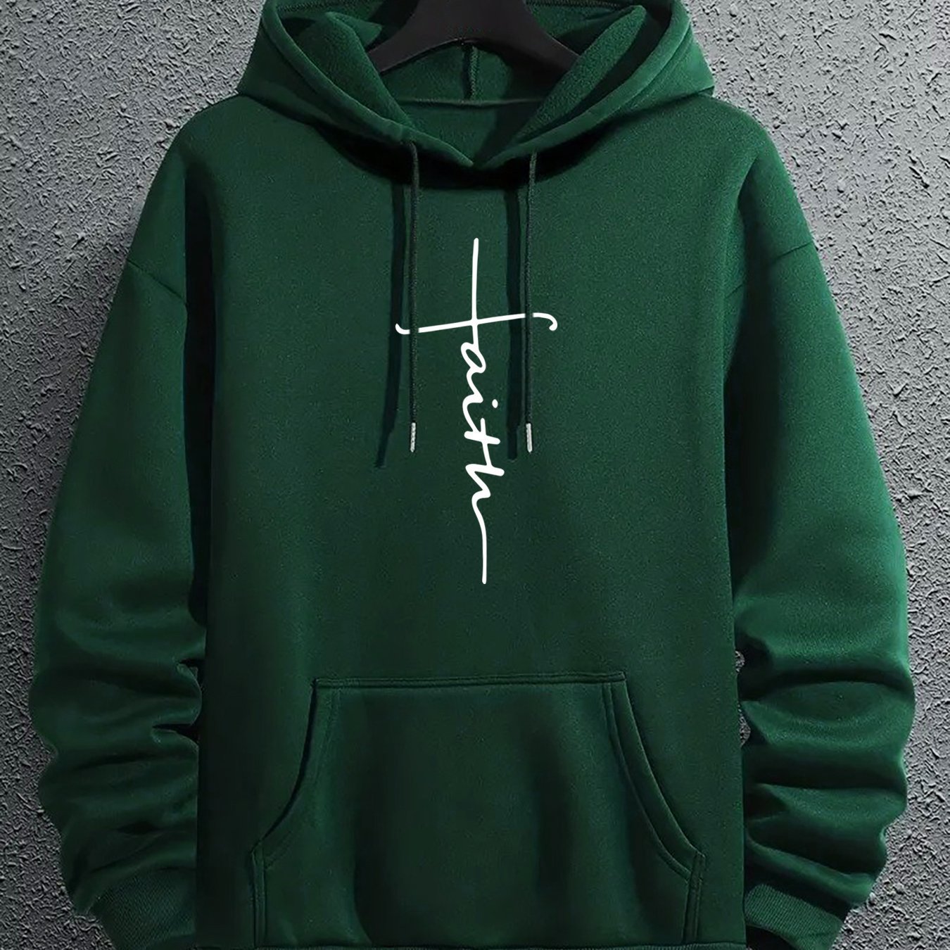 Men's Casual Printed Hoodie With Drawstring