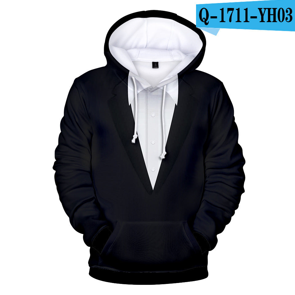 Digital Printed Cashmere Hooded Sweater For Suit