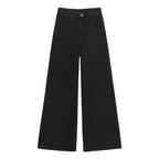 Black High Waisted Wide Leg Jeans