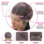 13x6 straight lace front human hair wig