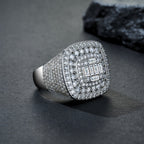 Engraved With Top-quality Moissanite, This Luxurious And Fashionable Minimalist Jewelry Set Features Exquisite Silver Accessories For Men. Made Of S925 Silver With Electroplated Platinum.
