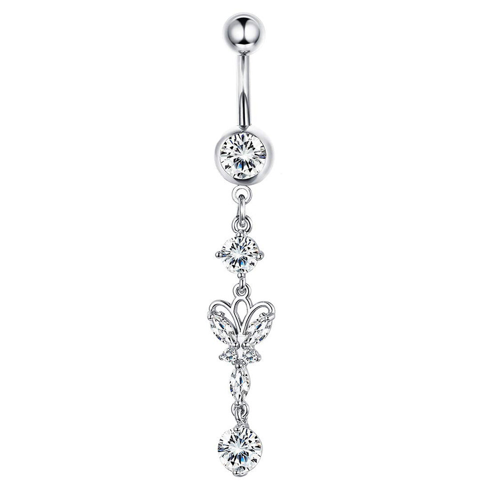 Butterfly Stainless Steel Plus Copper Parts Piercing Jewelry